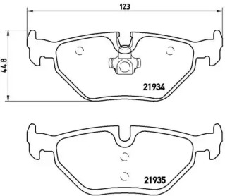 Комплект тормозных колодок (BREMBO: P 06 025)