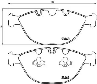 Комплект тормозных колодок (BREMBO: P 06 028)