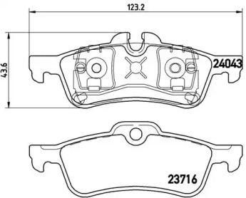 Комплект тормозных колодок (BREMBO: P 06 032)