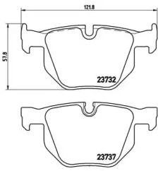 Комплект тормозных колодок (BREMBO: P 06 033)