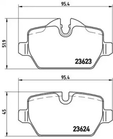 Комплект тормозных колодок (BREMBO: P 06 037)