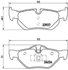 Комплект тормозных колодок (BREMBO: P 06 038)