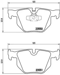 Комплект тормозных колодок (BREMBO: P 06 039)