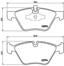 Комплект тормозных колодок (BREMBO: P 06 040)