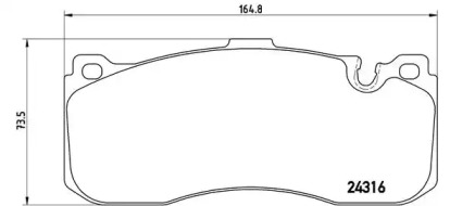 Комплект тормозных колодок (BREMBO: P 06 041)