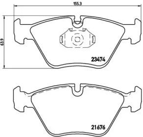 Комплект тормозных колодок (BREMBO: P 06 042)