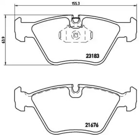 Комплект тормозных колодок (BREMBO: P 06 043)