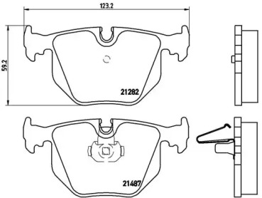 Комплект тормозных колодок (BREMBO: P 06 044)