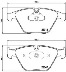 Комплект тормозных колодок (BREMBO: P 06 046)