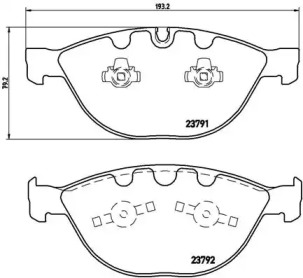 Комплект тормозных колодок (BREMBO: P 06 047)