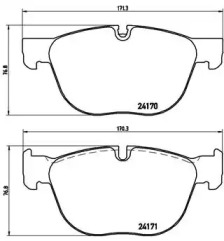 Комплект тормозных колодок (BREMBO: P 06 049)