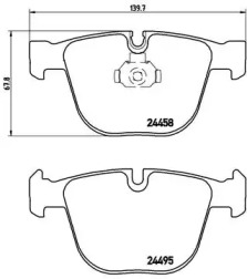 Комплект тормозных колодок (BREMBO: P 06 050)