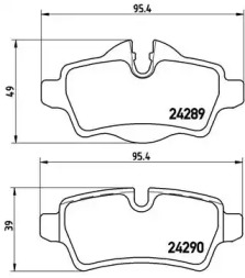 Комплект тормозных колодок (BREMBO: P 06 052)