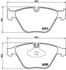 Комплект тормозных колодок (BREMBO: P 06 055)