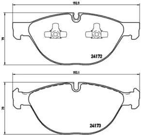 Комплект тормозных колодок (BREMBO: P 06 058)