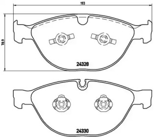 Комплект тормозных колодок (BREMBO: P 06 066)