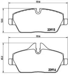 Комплект тормозных колодок (BREMBO: P 06 067)