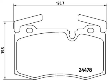 Комплект тормозных колодок (BREMBO: P 06 068)