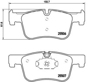 Комплект тормозных колодок (BREMBO: P 06 070)