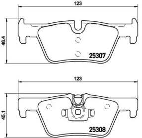 Комплект тормозных колодок (BREMBO: P 06 071)