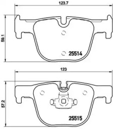 Комплект тормозных колодок (BREMBO: P 06 072)