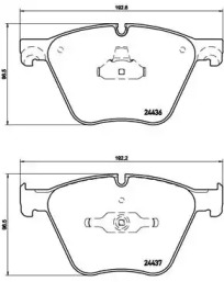 Комплект тормозных колодок (BREMBO: P 06 073)