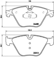 Комплект тормозных колодок (BREMBO: P 06 074)