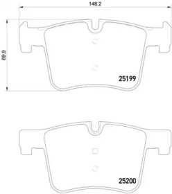 Комплект тормозных колодок (BREMBO: P 06 075)