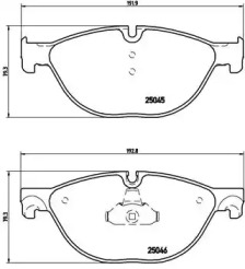 Комплект тормозных колодок (BREMBO: P 06 076)