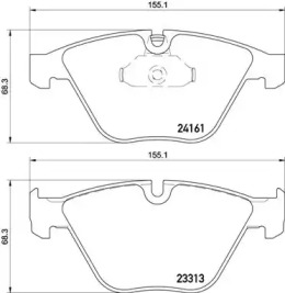 Комплект тормозных колодок (BREMBO: P 06 081)