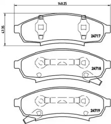 Комплект тормозных колодок (BREMBO: P 07 003)