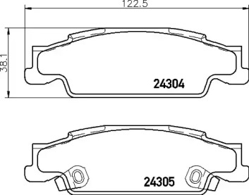 Комплект тормозных колодок (BREMBO: P 09 007)