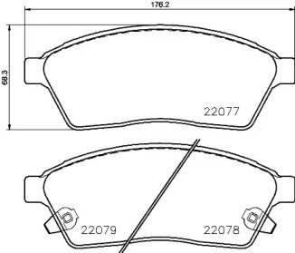 Комплект тормозных колодок (BREMBO: P 09 009)