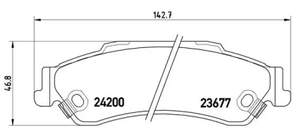 Комплект тормозных колодок (BREMBO: P 10 002)