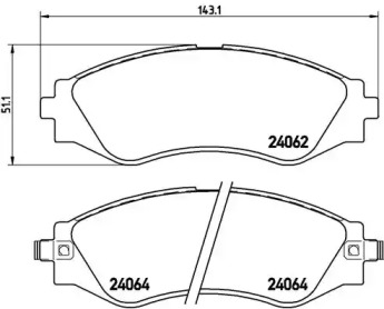 Комплект тормозных колодок (BREMBO: P 10 006)