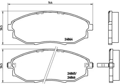 Комплект тормозных колодок (BREMBO: P 10 007)