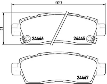 Комплект тормозных колодок (BREMBO: P 10 010)