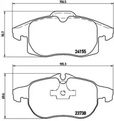 Комплект тормозных колодок (BREMBO: P 10 011)