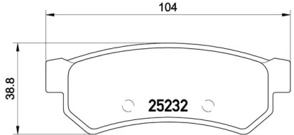 Комплект тормозных колодок (BREMBO: P 10 053)