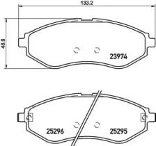 Комплект тормозных колодок (BREMBO: P 10 057)