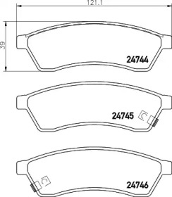 Комплект тормозных колодок (BREMBO: P 10 060)