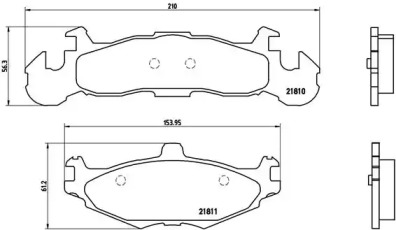 Комплект тормозных колодок (BREMBO: P 11 001)