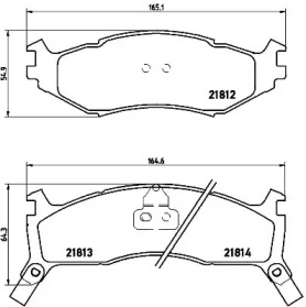 Комплект тормозных колодок (BREMBO: P 11 006)