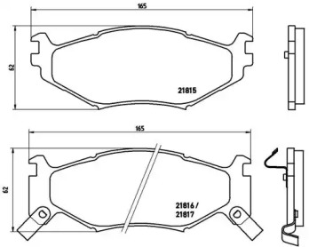 Комплект тормозных колодок (BREMBO: P 11 007)