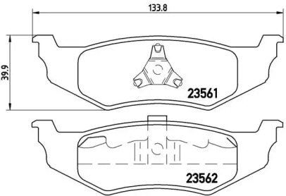 Комплект тормозных колодок (BREMBO: P 11 010)