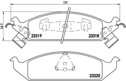 Комплект тормозных колодок (BREMBO: P 11 011)