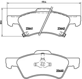 Комплект тормозных колодок (BREMBO: P 11 015)