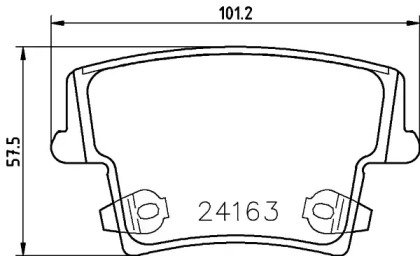 Комплект тормозных колодок (BREMBO: P 11 018)