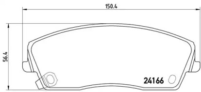 Комплект тормозных колодок (BREMBO: P 11 019)