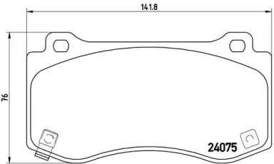 Комплект тормозных колодок (BREMBO: P 11 023)